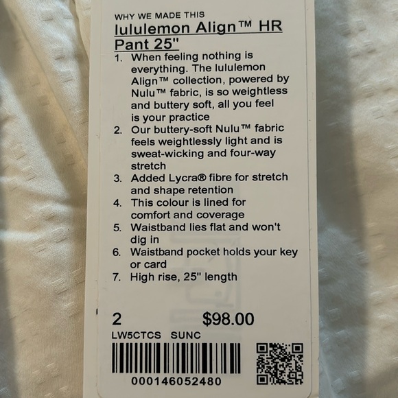 Lululemon Align HR Pant 25" - Picture 7 of 7